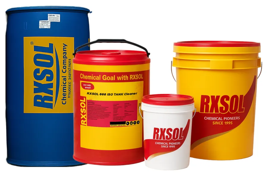 Industrial chemical drums and pails supplied by Oman Chemical in Muscat, Oman